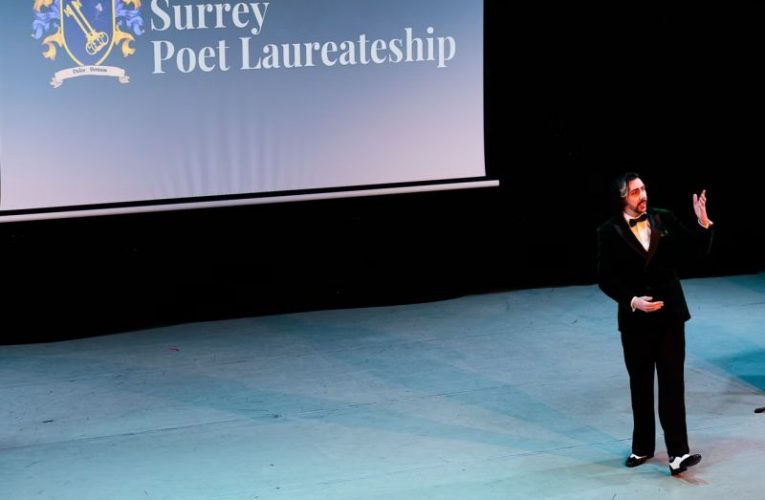 Poet on stage