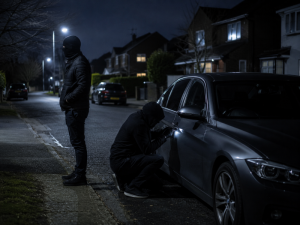 Two car thieves at work
