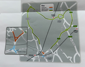 Roadworks and diversion plan SGN
