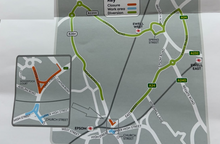 Six months of disruption ahead as major gas and traffic works set to hit central Epsom