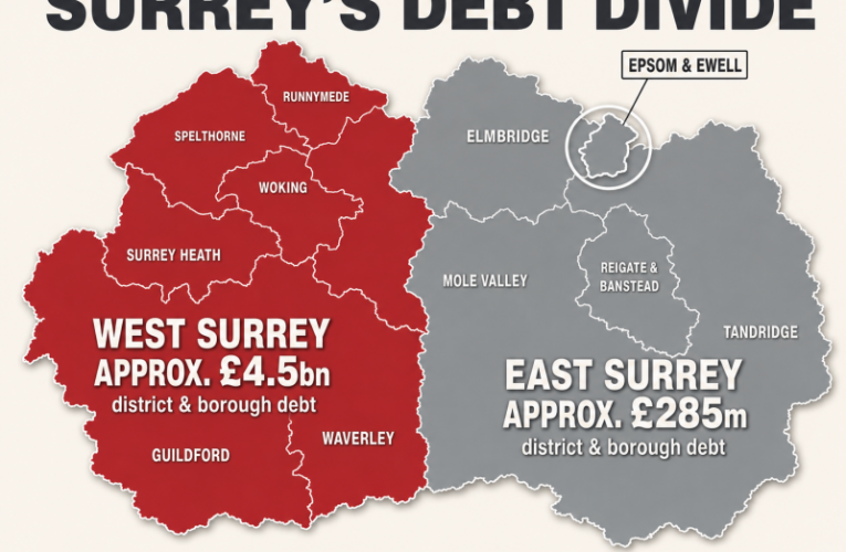 Graphic of Surrey's debt divide