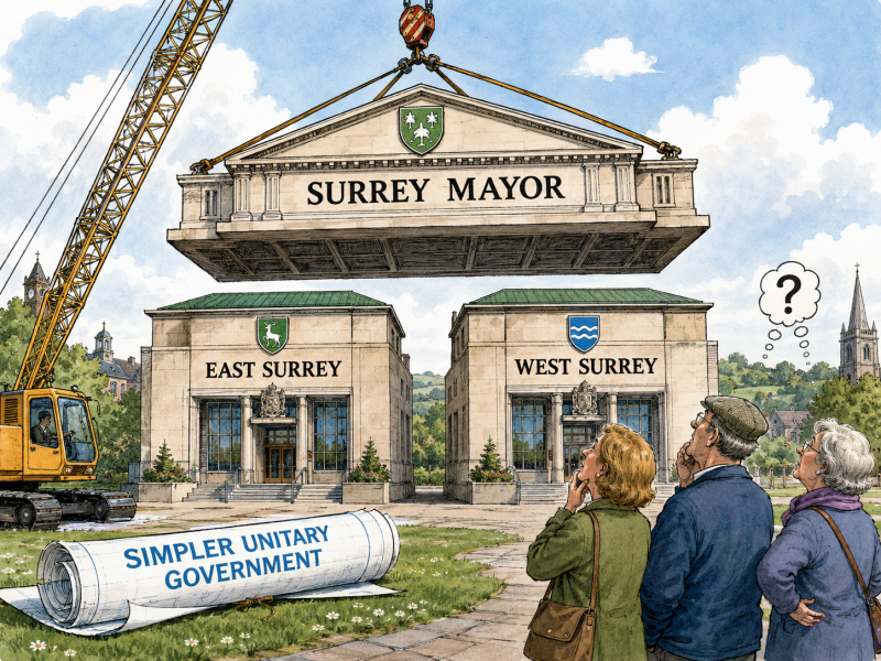 East and West Surrye Councils being capped by new Mayor authority.