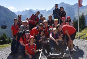 Scouts together and alps behind